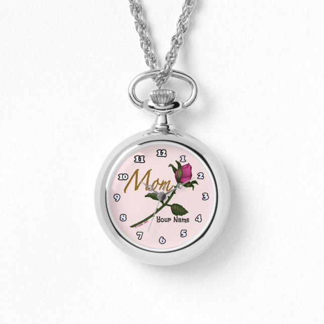 Mama Rose Rosenknospe Armbanduhr (Vorderseite)