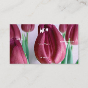 Mama Rosey Blue Tulips Telefonnummerkarte