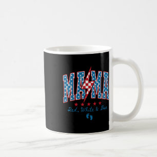 Mama Rot Weiß Und Fällig Am 4. Juli Schwangerschaf Kaffeetasse