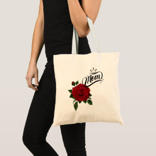Mama Rote Rose Totbeutel Tragetasche