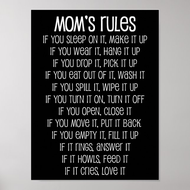 Mama Rules Poster (Vorne)