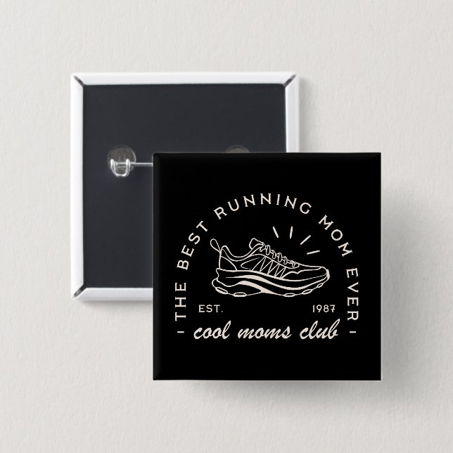 Mama-Run-Läufer-Club-Match Button (Vorne & Hinten)
