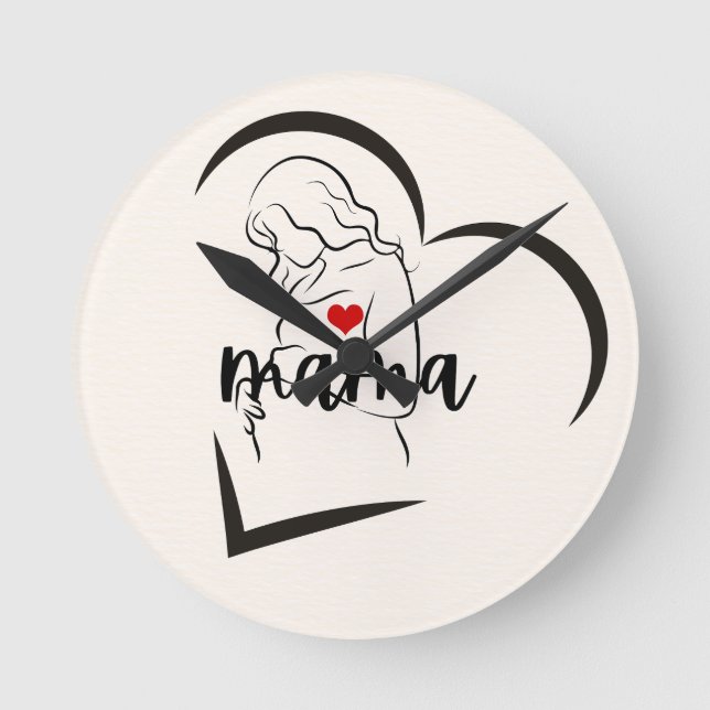 MAMA RUNDE WANDUHR (Vorderseite)