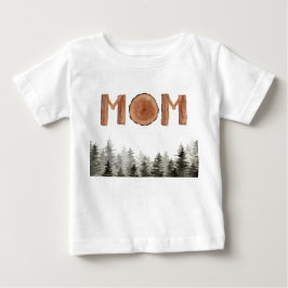 Mama Rustikale Grüne Bäume Baby T - Shirt
