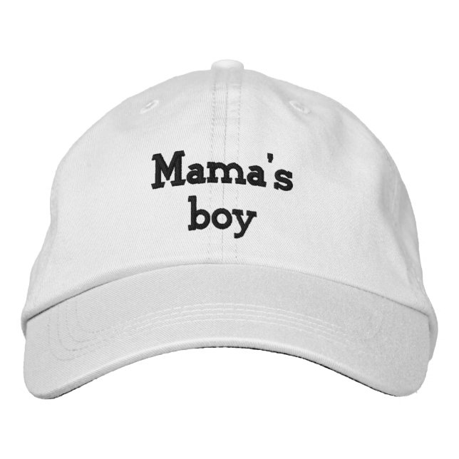 Mama’s Boy Bestickte Baseballkappe (Vorderseite)