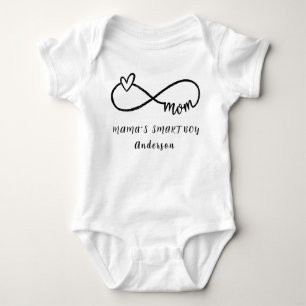 MAMA"S KLUGER JUNGE  Personalisierter Name Cute Baby Strampler