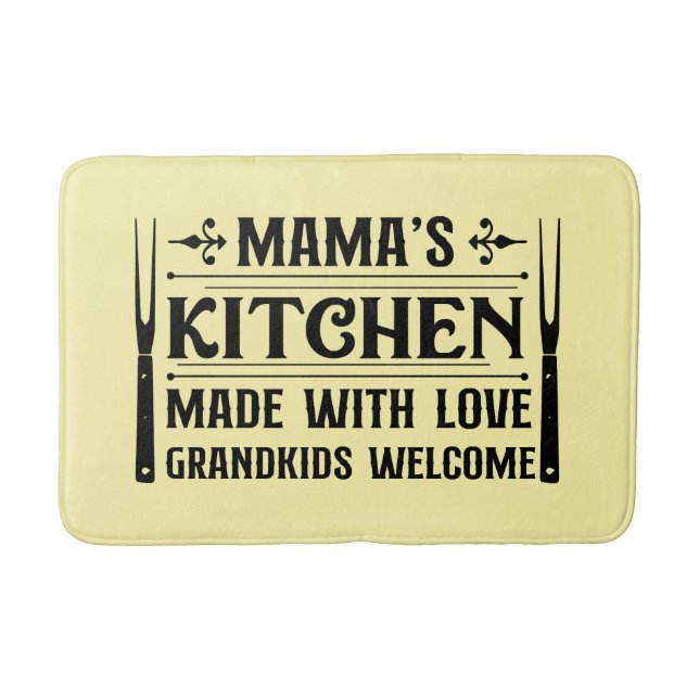MAMA"S Küche Wortkunst  Badematte (Vorderseite)