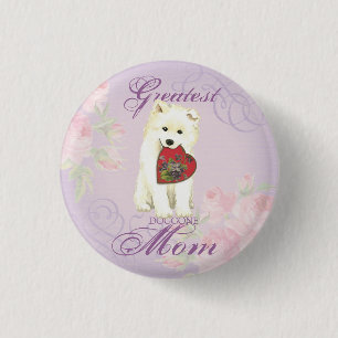 Mama "Samoyed Heart" Button