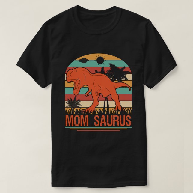 MAMA SAURUS Dinosaurier Vintag T-Shirt (Design vorne)