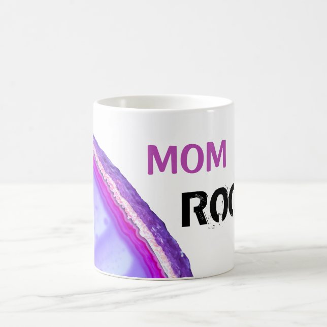*~* MAMA SCHAUKELT Stein-Steinachat-Kristalle Kaffeetasse (Mittel)