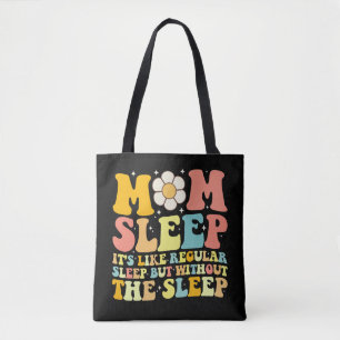 Mama Schlafen Muttertag Groovy Retro Tasche