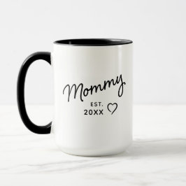Mama Schwarz Weiß Minimalistisch Jahrgang Tasse