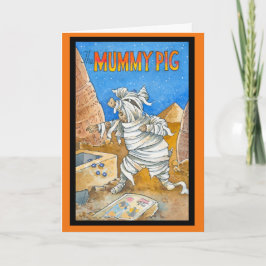 Mama-Schwein-Halloween-Grußkarte Karte