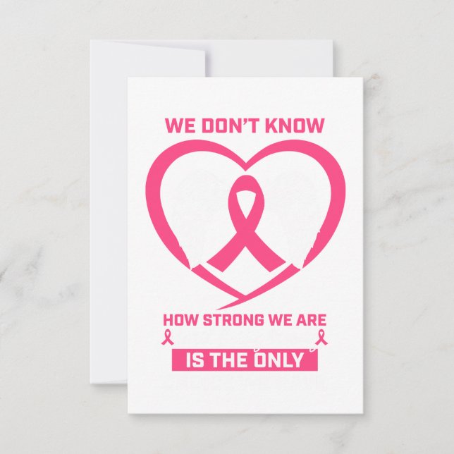 Mama Schwester Tochter rosa Ribbon Brustkrebs RSVP Karte (Vorderseite)