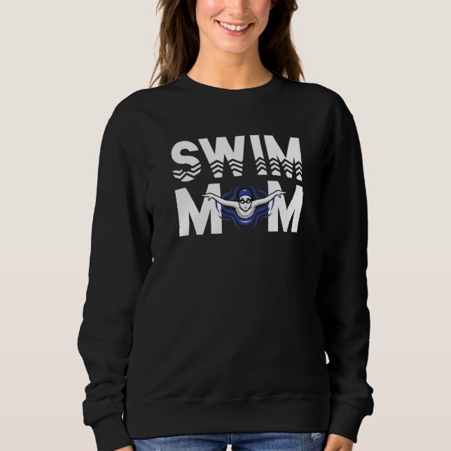 Mama schwimmen Mütter Sweatshirt (Vorderseite)