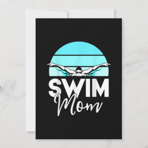 Mama Schwimmer Schwimmen Meet Schwimmer Feiertagskarte