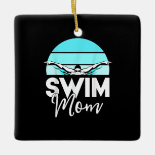 Mama Schwimmer Schwimmen Meet Schwimmer Keramikornament