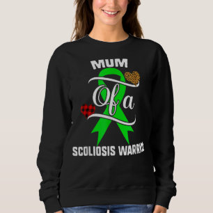 Mama Scoliose Bewusstsein Leopard Buffalo Kariert Sweatshirt