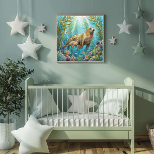 Mama Seelöwe und Kinderstube Poster