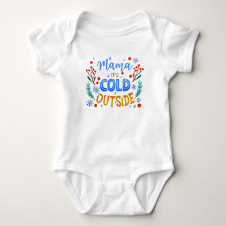 Mama seine kalte Outdoor Weihnachtsfeier Baby Strampler