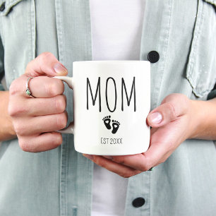 Mama seit 20XX Baby-Füße-Tasse Kaffeetasse