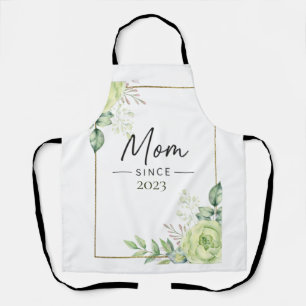 Mama seit personalisiertem Jahr Florales handgesch Schürze