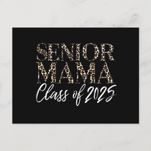 Mama Senior 2025 stolz Mama einer Klasse von 2025 Postkarte (Vorderseite)
