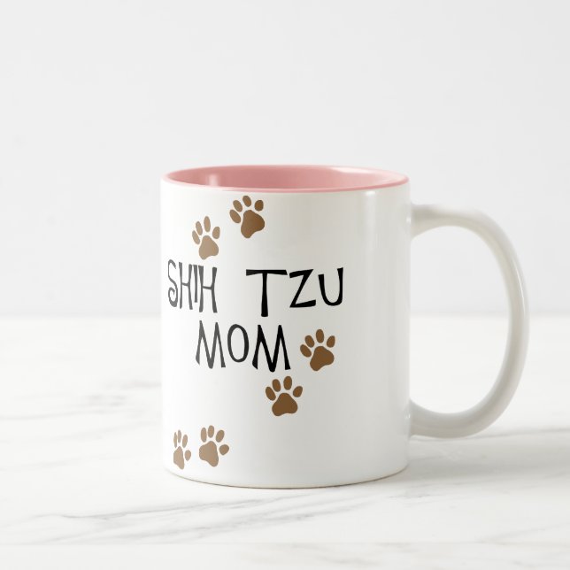 Mama Shih Tzu Zweifarbige Tasse (Rechts)