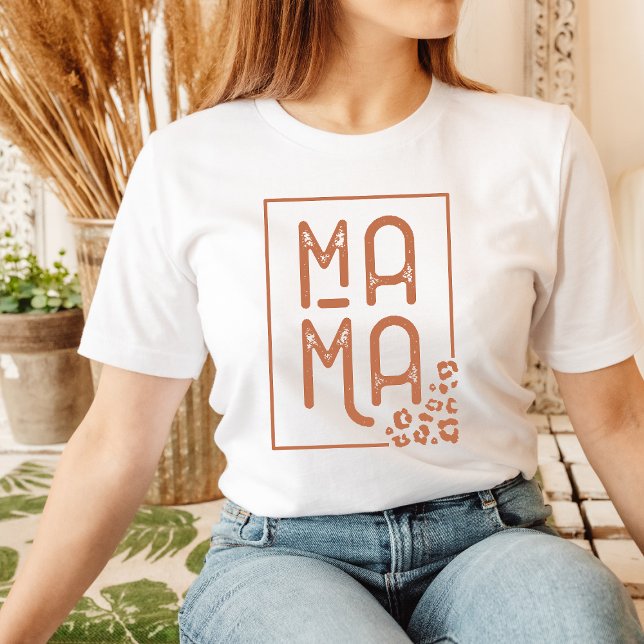Mama Shirt Leopard Print Mama Graphic T-Shirt für  (Von Creator hochgeladen)