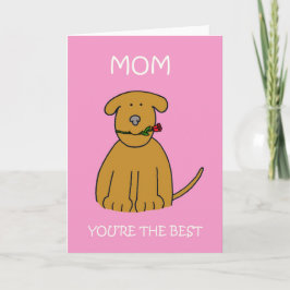 Mama Sie sind der beste Cartoon-Welpe Karte