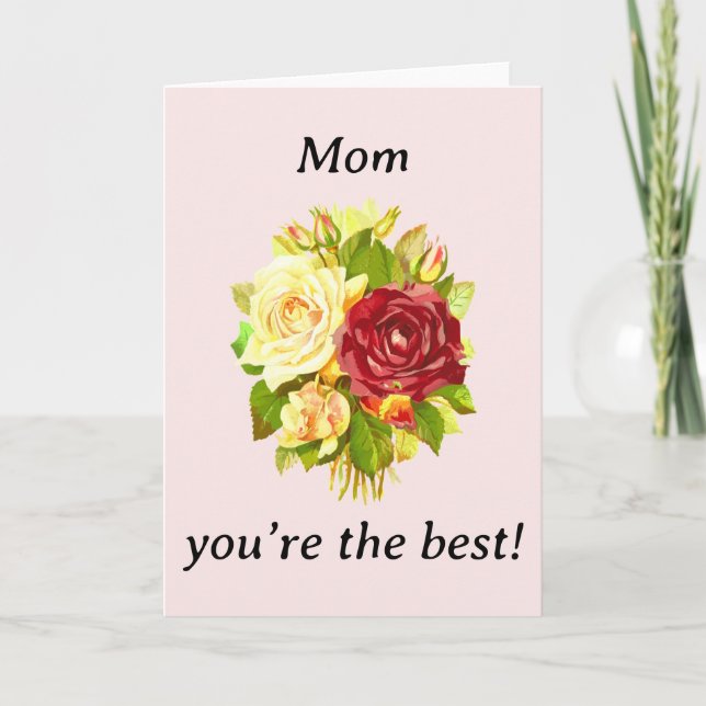 Mama, Sie sind die beste Weihnachtskarte Karte (Vorderseite)