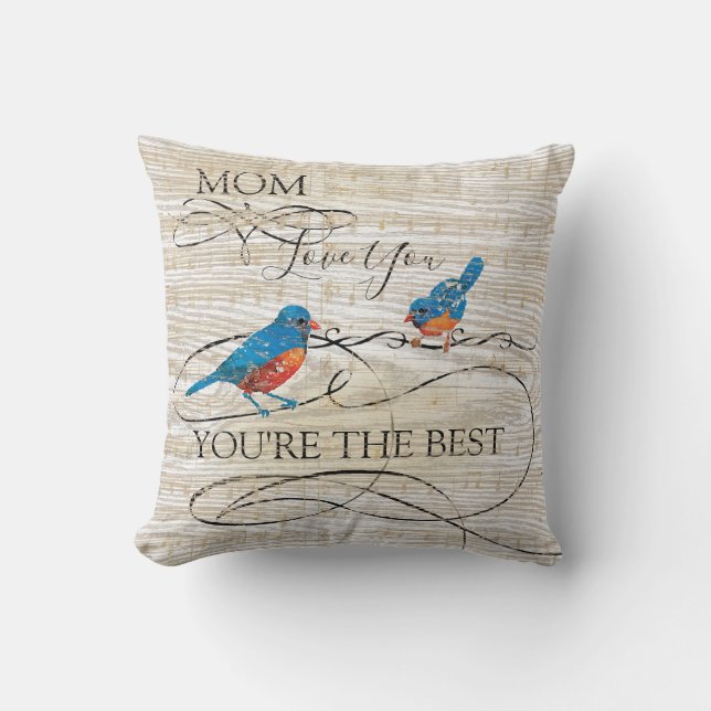 Mama Sie sind die besten Musical Bluebirds Kissen (Vorderseite)