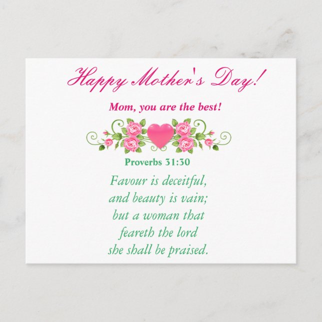 Mama, Sie sind die Besten! Postkarte (Vorderseite)