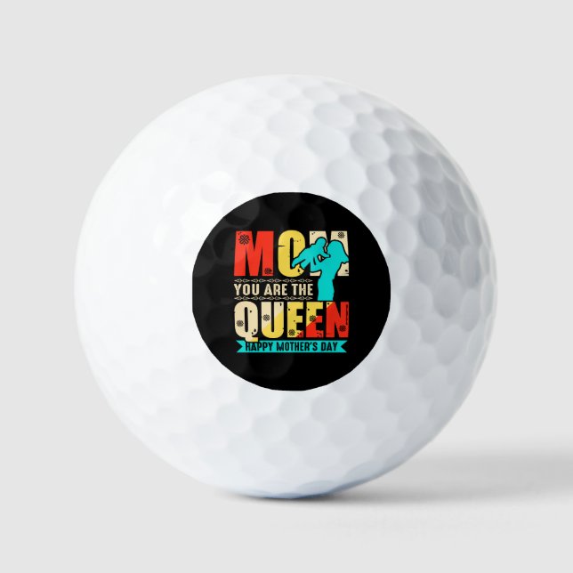Mama Sie sind die Königin-67761 Golfball (Vorderseite)