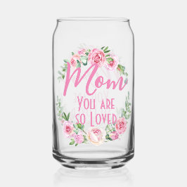 Mama Sie sind so liebt Blumenreath Rose Dosenglas
