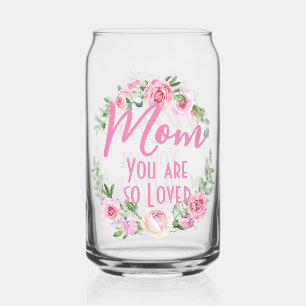 Mama Sie sind so liebt Blumenreath Rose Dosenglas