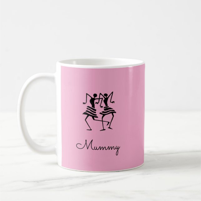 Mama Silhouette Celebration Dancers Pink Kaffeetasse (Links)