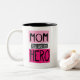 Mama sind Sie meine Held-Grafik-Tasse Zweifarbige Tasse (Mit Donut)