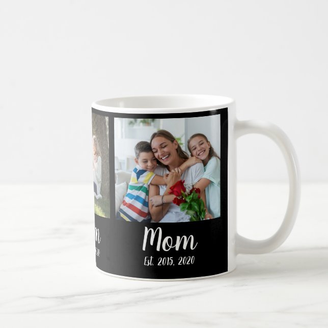 Mama Skript Schwarz 3 Foto Kaffeetasse (Rechts)