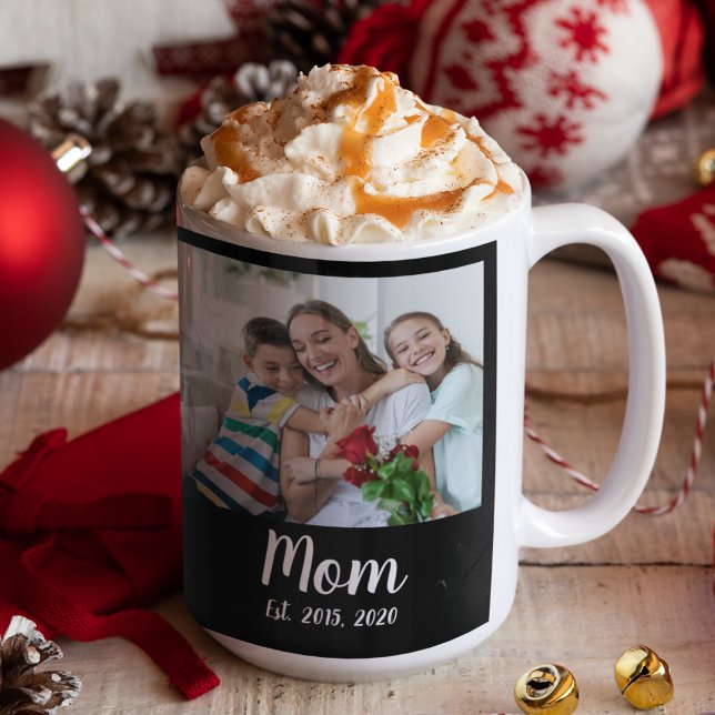 Mama Skript Schwarz 3 Foto Kaffeetasse (Von Creator hochgeladen)
