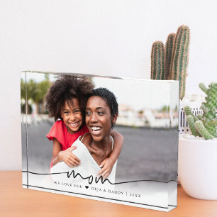 Mama Skriptüberlagerung   Wir Liebe Sie Fotoblock