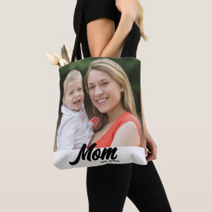 Mama Skriptweißes Foto eingerichtet Tasche