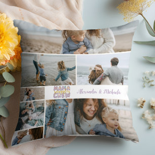Mama Snuggle Crew Floral 8 Foto-Collage Kissen