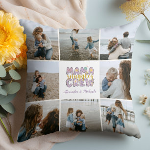 Mama Snuggle Crew Floral 8 Foto-Collage Kissen
