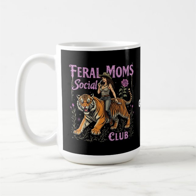 Mama-Sozialverein | Funny Trendy Graphic Gift Kaffeetasse (Links)