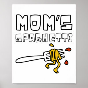 Mama Spaghetti Funny Kleinkind Kids Poster