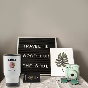 Mama-Stimmung Kaffee Gehirn Minimalistisches Desig Reisebecher