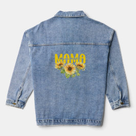 Mama Sunflower Sunshine - fröhliches Blumendesign Jeansjacke