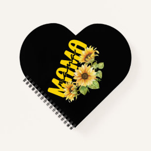 Mama Sunflower Sunshine - fröhliches Blumendesign Notizbuch