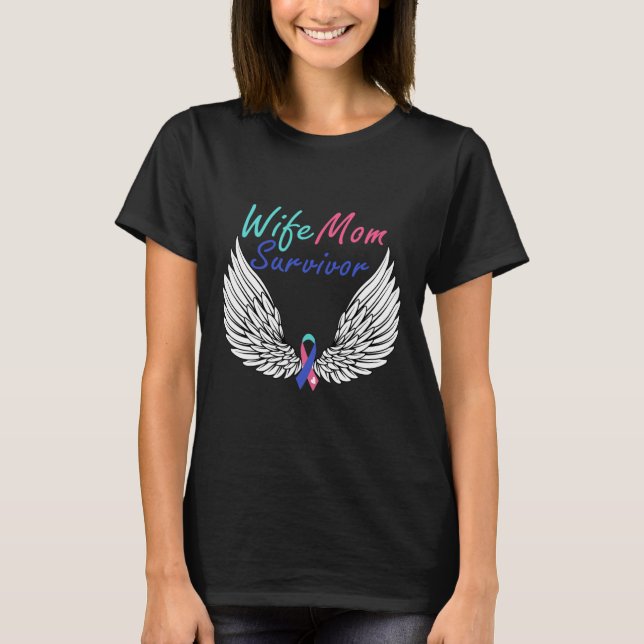 Mama Survivor Schilddrüsenkrebserkrankung Kostüm T-Shirt (Vorderseite)